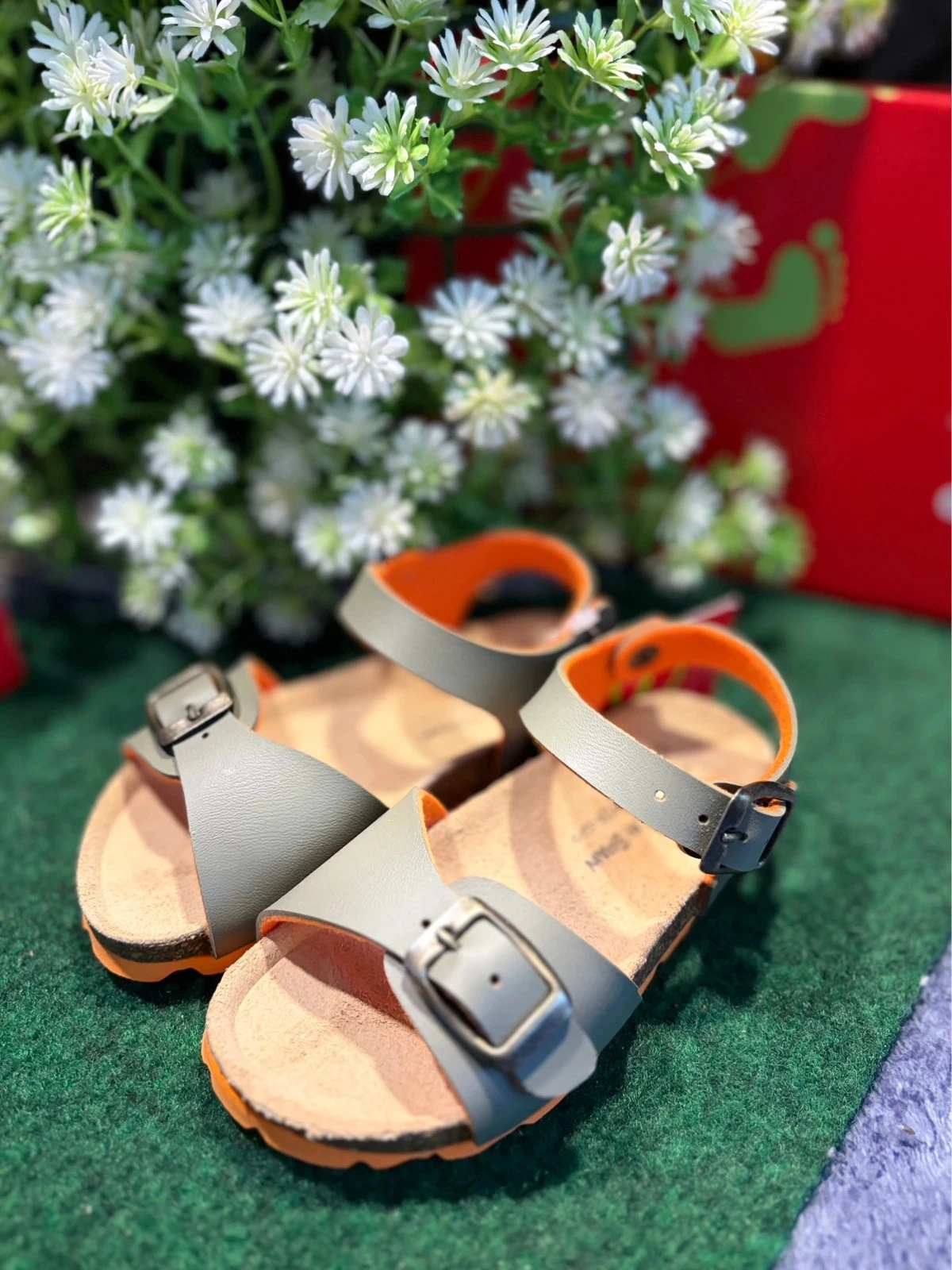 🧡👣 Sandalias billowy para niño gris y naranja – talla 23 👣🧡 – photo 2
